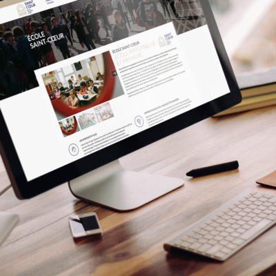 Mock-up site Ecole Saint-Coeur - Propulse agence créative
