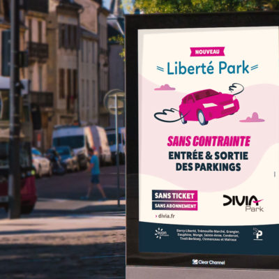 Affiche "Liberté Park" Divia Park - Propulse, agence créative