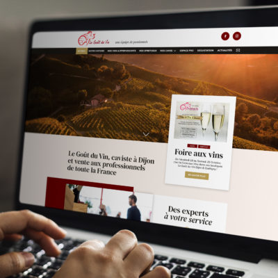 Mock-up site le goût du vin - Propulse, agence créative