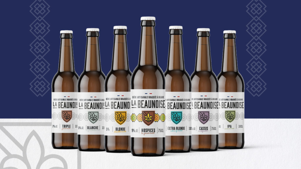 Conception d'étiquettes Bouteilles La Beaunoise