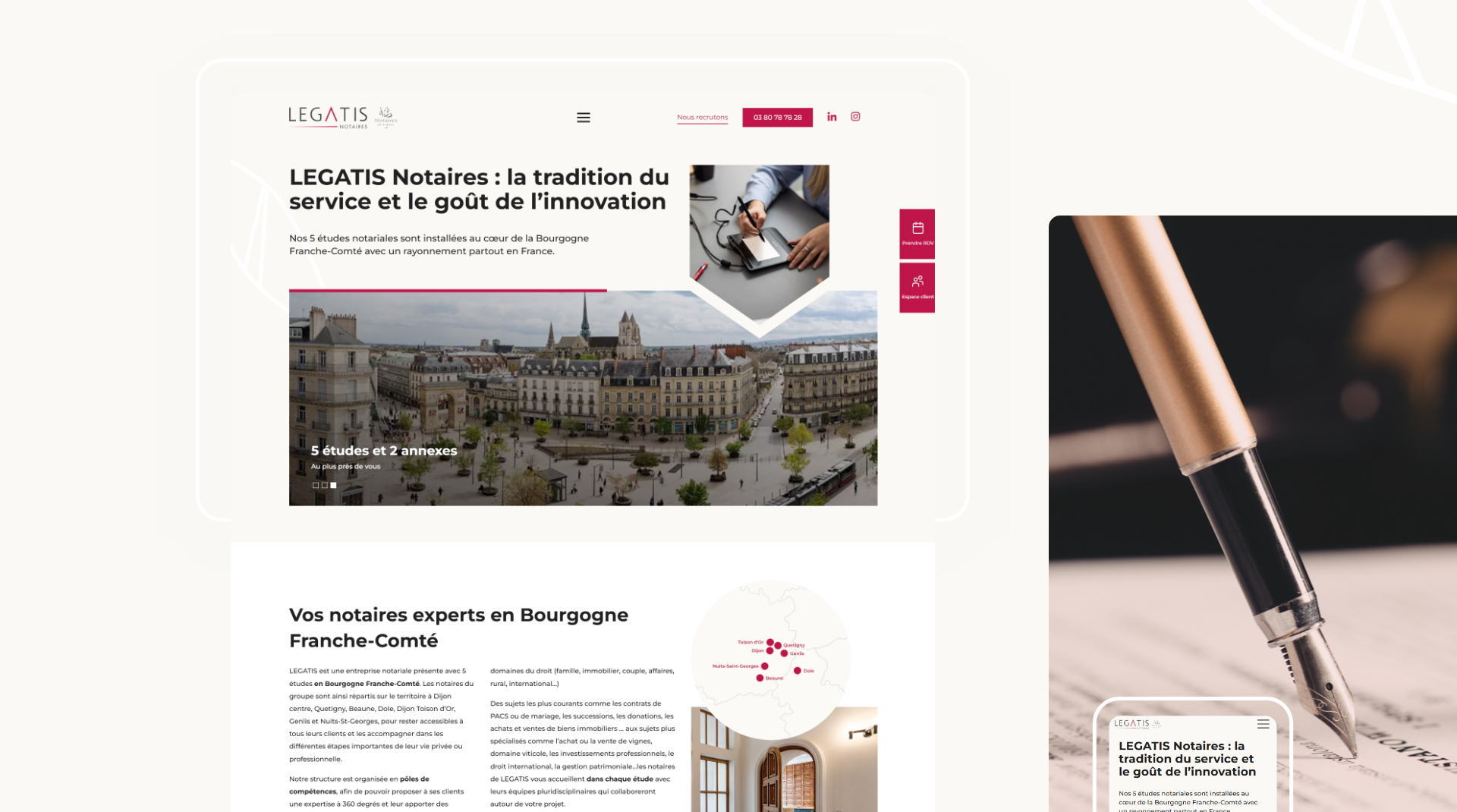 Création du site internet Legatis, agence Propulse