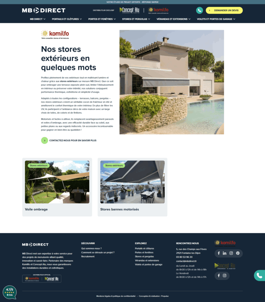 Propulse et MB Direct à Dijon - nouveau webdesign