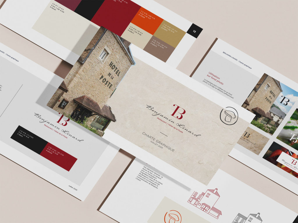 Nouvelle identité & site web pour l’Hôtel-Restaurant Benjamin Linard