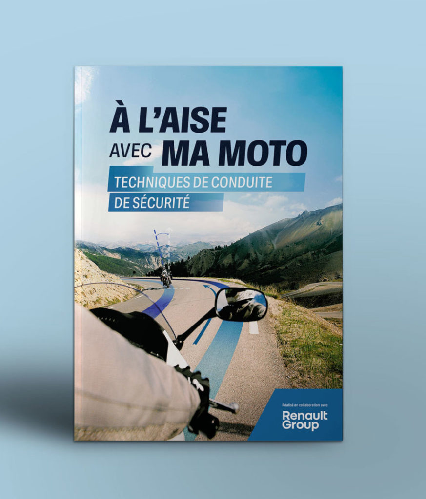 Conception graphique d’un livre pédagogique sur la sécurité à moto