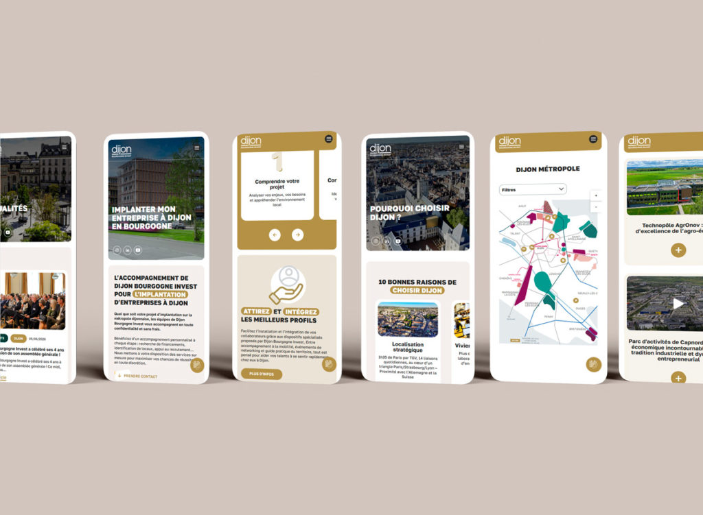 Vue mobile - Site web Dijon Bourgogne Invest